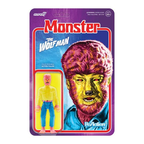 Universal Monsters Wolf Man Costume Colors Reaction 3.75"
