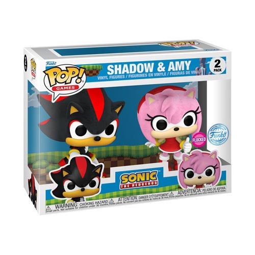 Sonic Shadow & Amy Rose US Exclusive Flocked Pop! 2-Pack