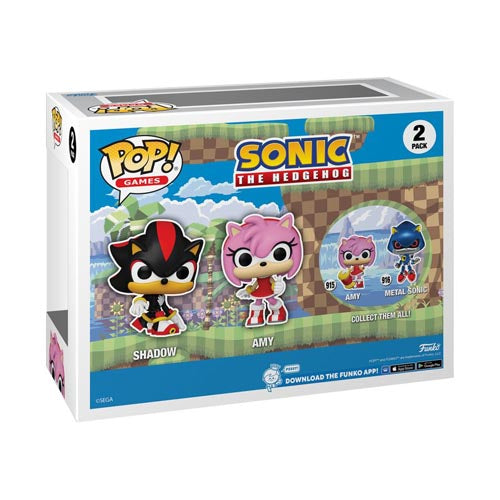 Sonic Shadow & Amy Rose US Exclusive Flocked Pop! 2-Pack