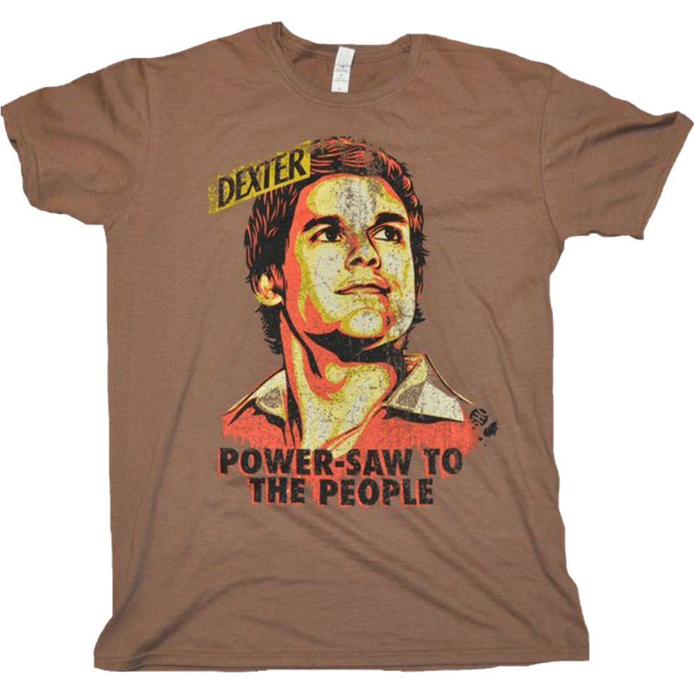 Dexter Power-Saw Braunes Herren-T-Shirt