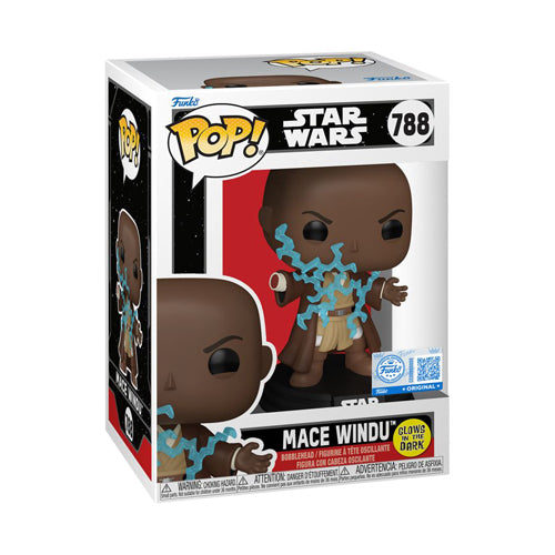 SW Revenge of the Sith Mace Windu Electricity US Glow Pop!