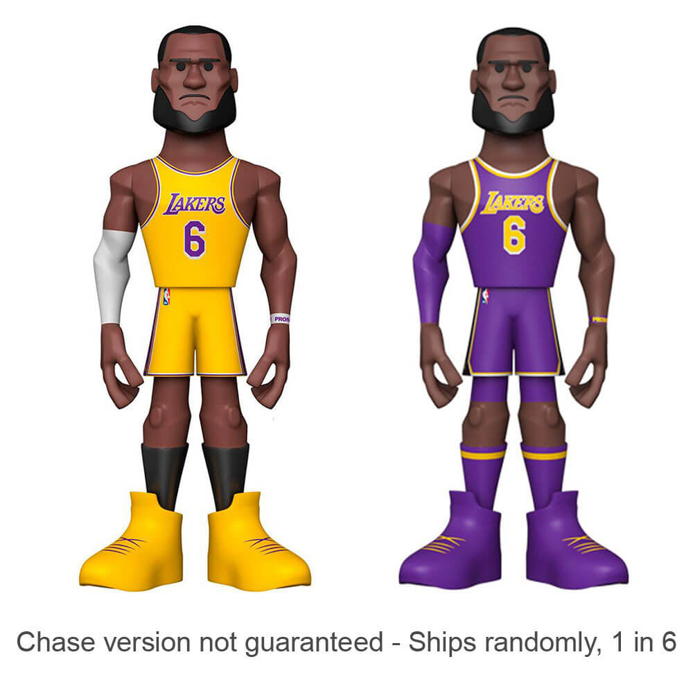 NBA Lakers LeBron James Vinyl Gold Chase Ships 1 in 6