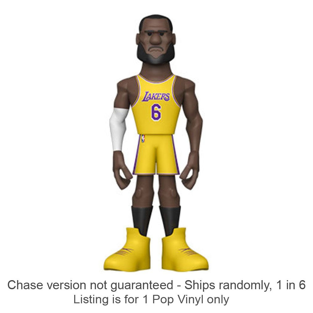 NBA Lakers LeBron James Vinyl Gold Chase Ships 1 in 6