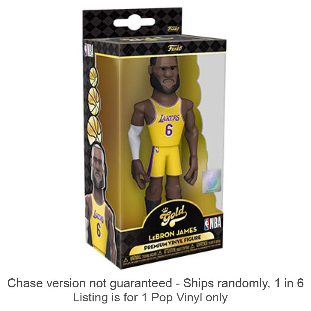 NBA Lakers LeBron James Vinyl Gold Chase liefert 1 zu 6 aus