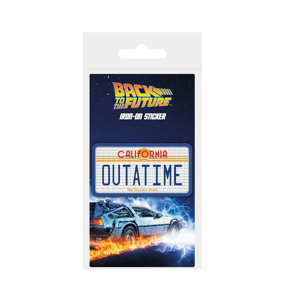 Back to the Future License Plate Iron-On Patch
