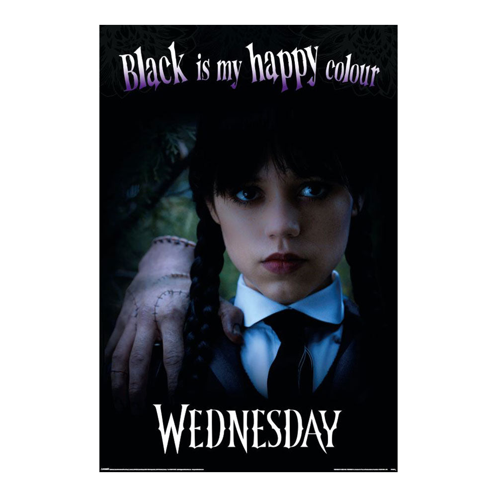 Wednesday Black is my Happy Colour Poster (61x91.5cm)