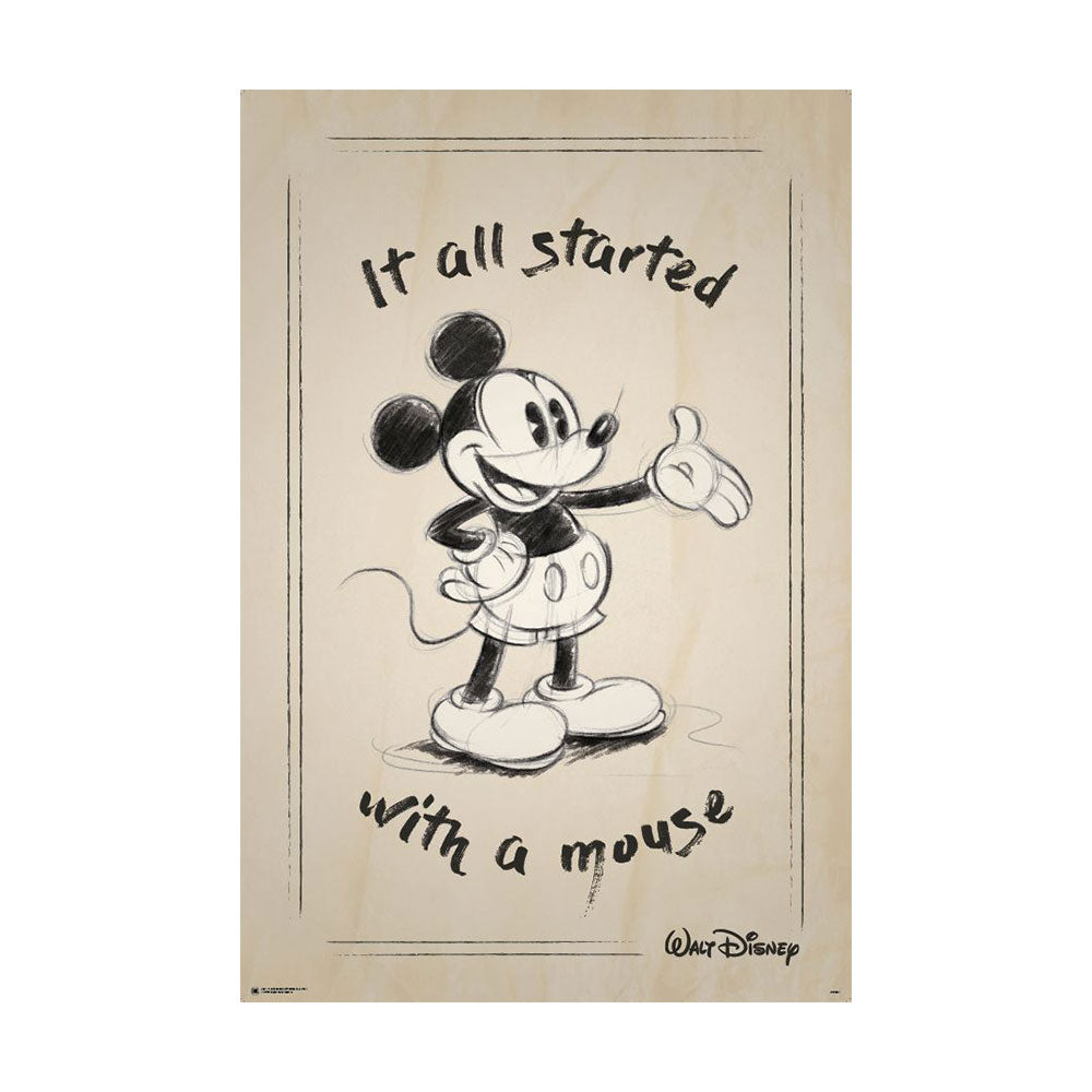 Klassische Mickey Mouse It begann mit einem Maus-Poster