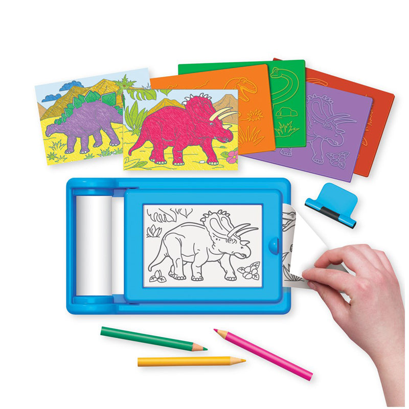 4M KidzMaker Dinosaur Rub Art Studio Kit