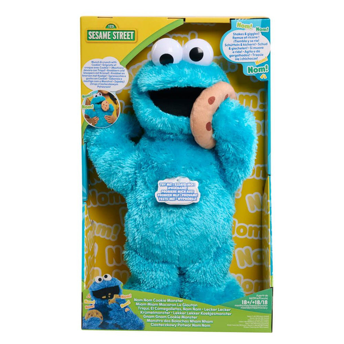 Animated Nom Nom Cookie Monster Plush