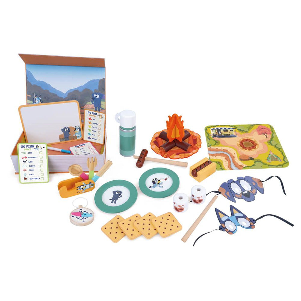 Bluey Camping Wooden Role-Play Accessory Set