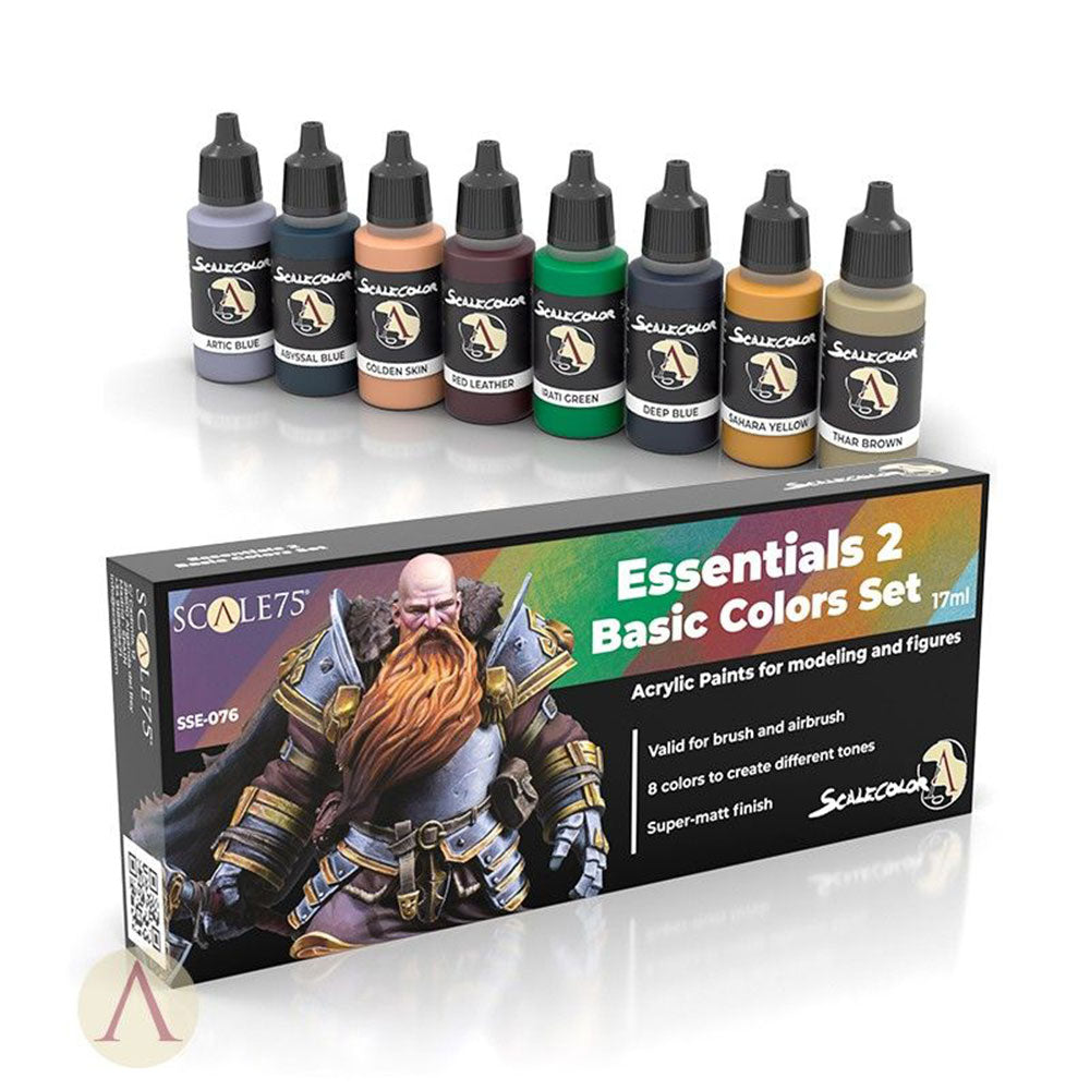 Scale75 Essentials 2 Basic Color Miniature Paint Set