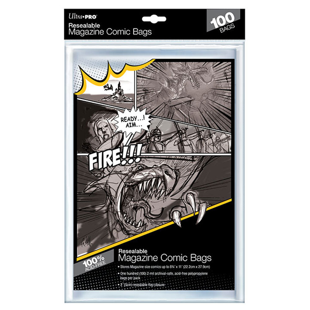 Ultra Pro Magazine Resealable Bags (9x11in)