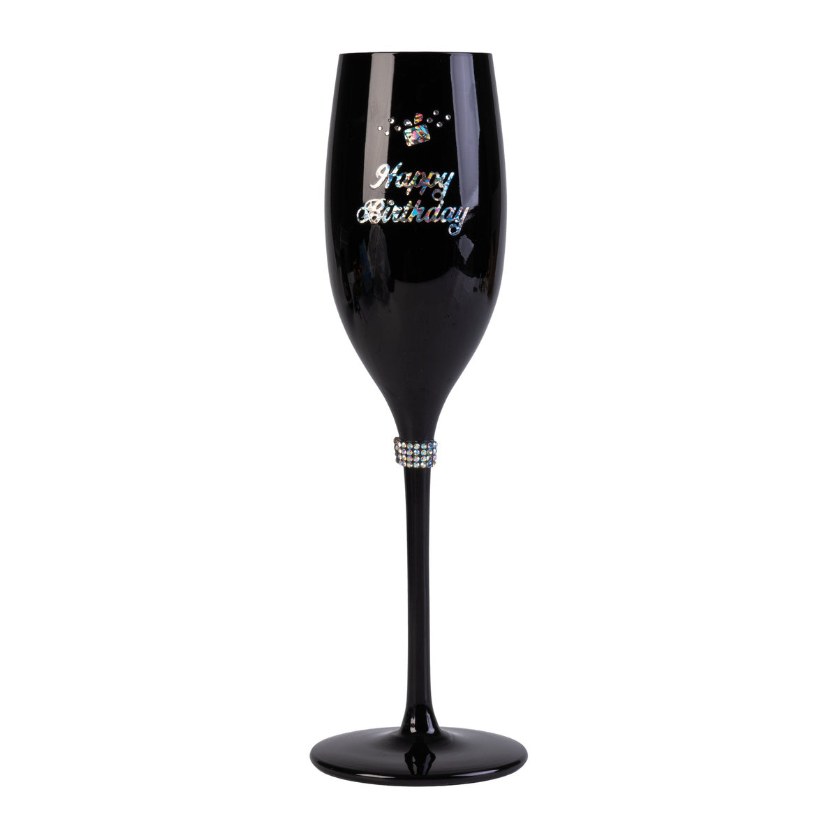 Black Luxe Birthday Champagne Flute