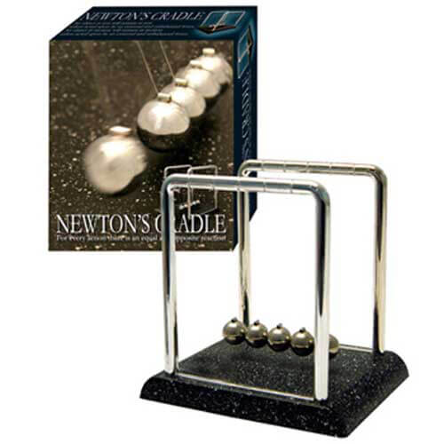 Small Newton's Cradle w/ Marble Look Base