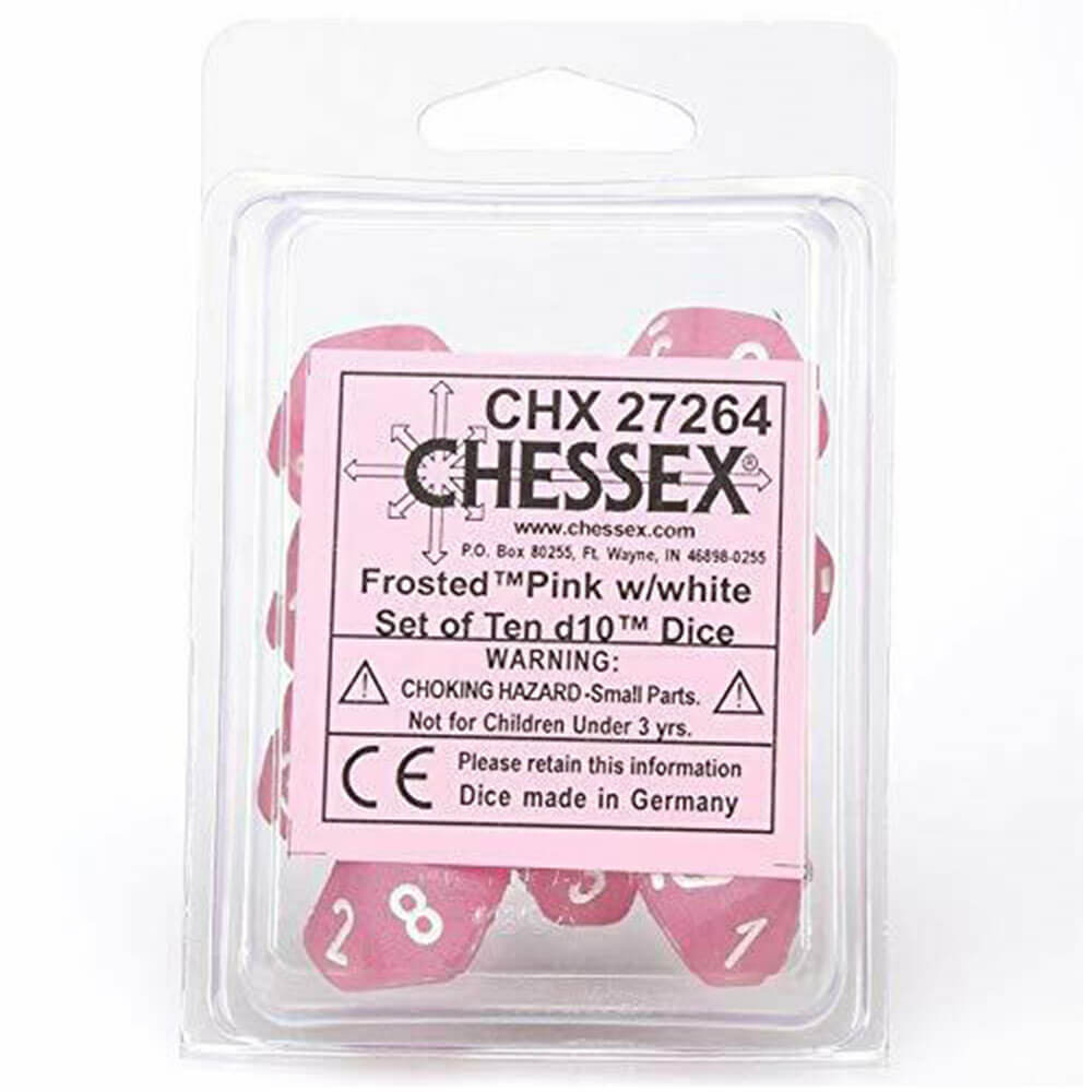 Chessex D10 Polyhedral 10-Die Frosted Set