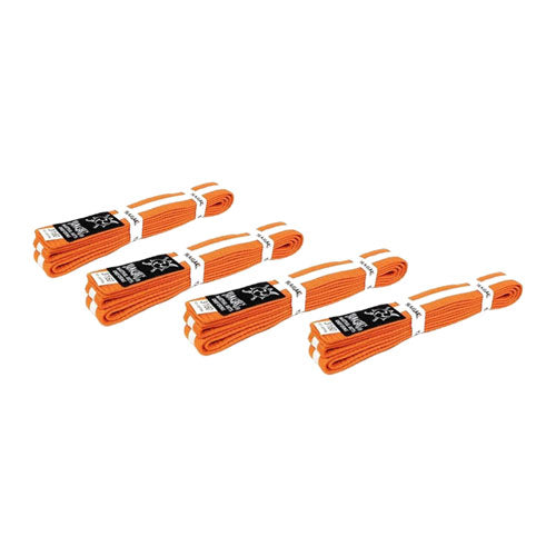Yamasaki Coloured Martial Arts Belts with White Stripe (Orange)