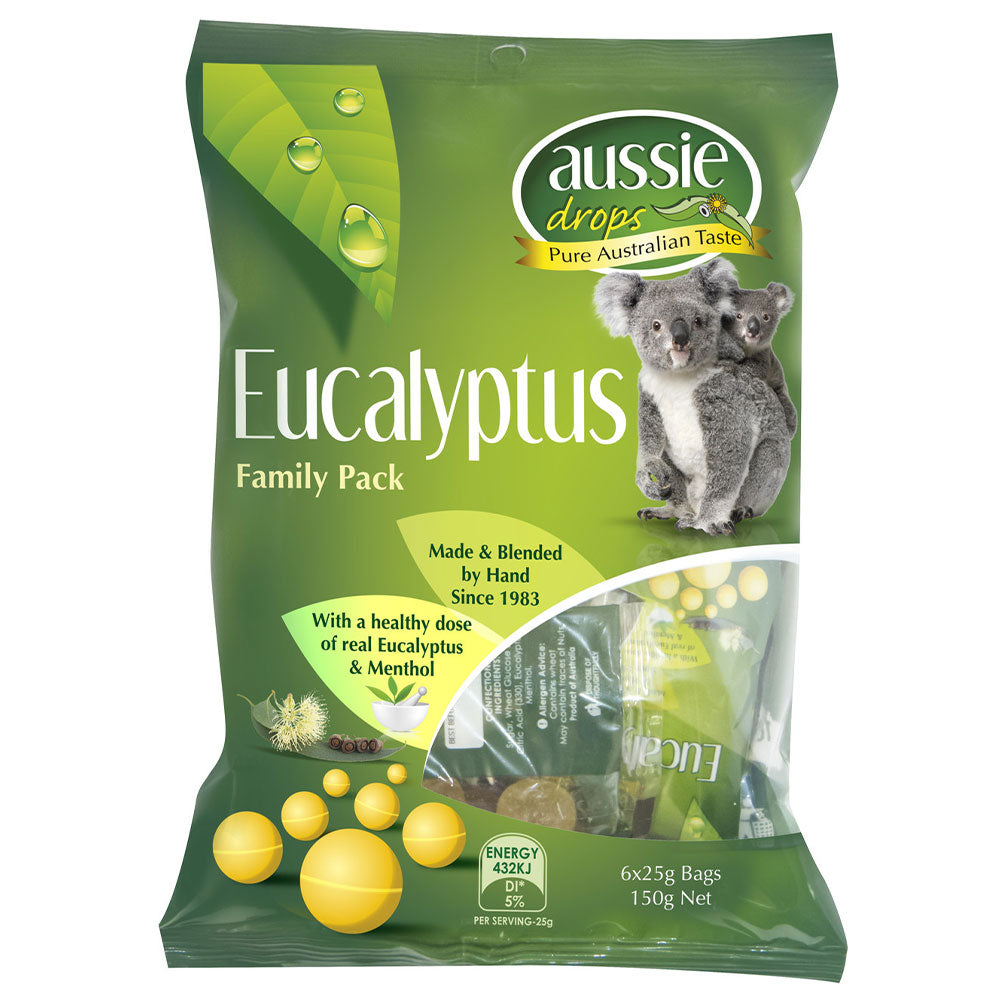 Aussie Drops Eucalyptus Sharepack (6 x 25g Bags)