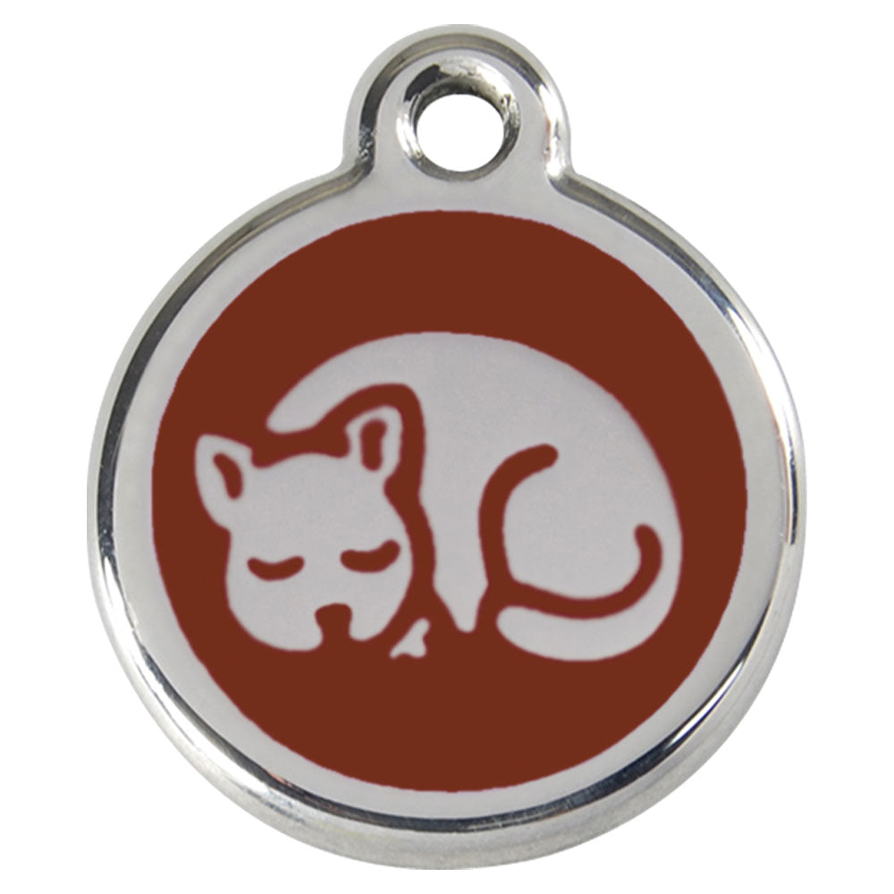 Etiquetas para gatos esmaltadas de acero inoxidable (pequeñas)