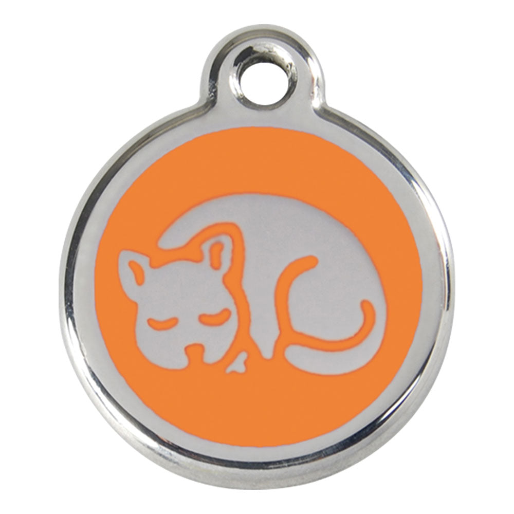 Médaille pour chat en acier inoxydable et émail pour chaton (petite)