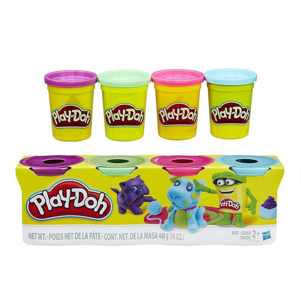 Play-Doh opvallende kleur 4 stuks