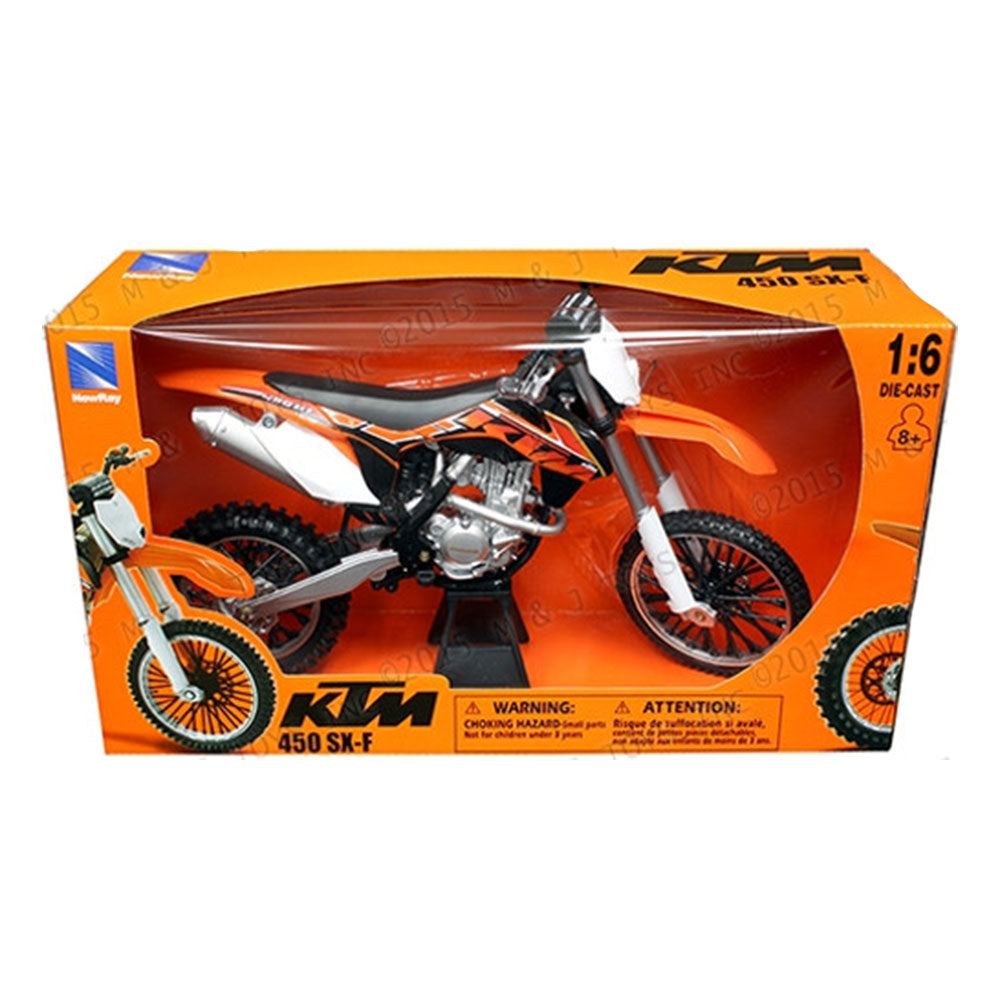 KTM 450 SX-F 1:6 Diecast Motocross Dirty Bike (Orange)