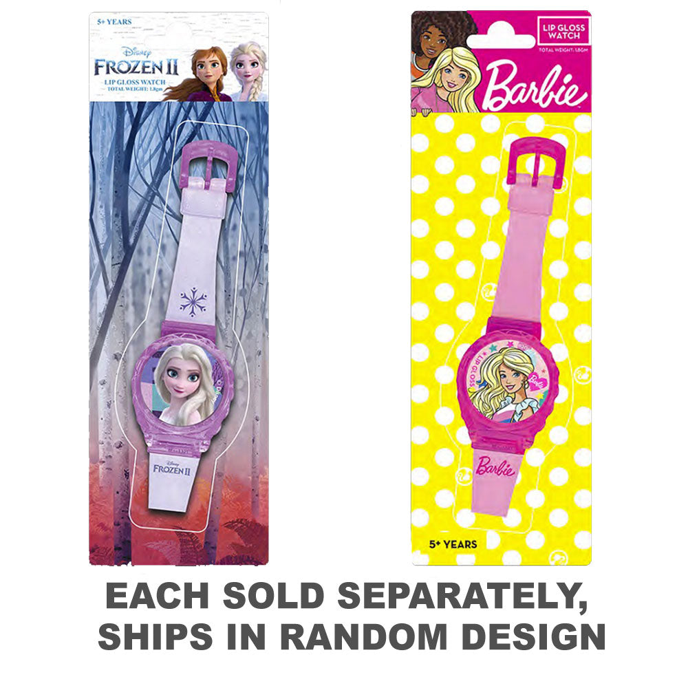 Frozen 2 & Barbie lipgloss armbåndsur (1 stk tilfeldig)