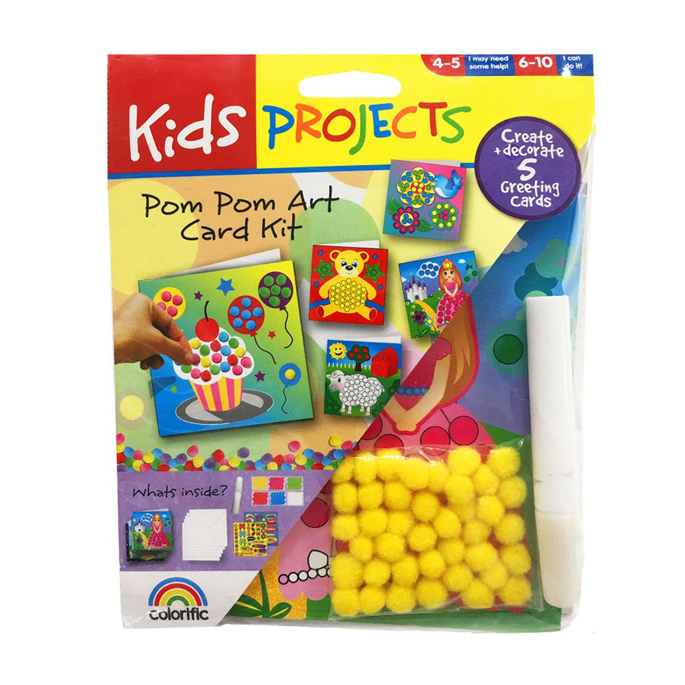 Colorific Kids Projects Pom Pom Art Card Kit