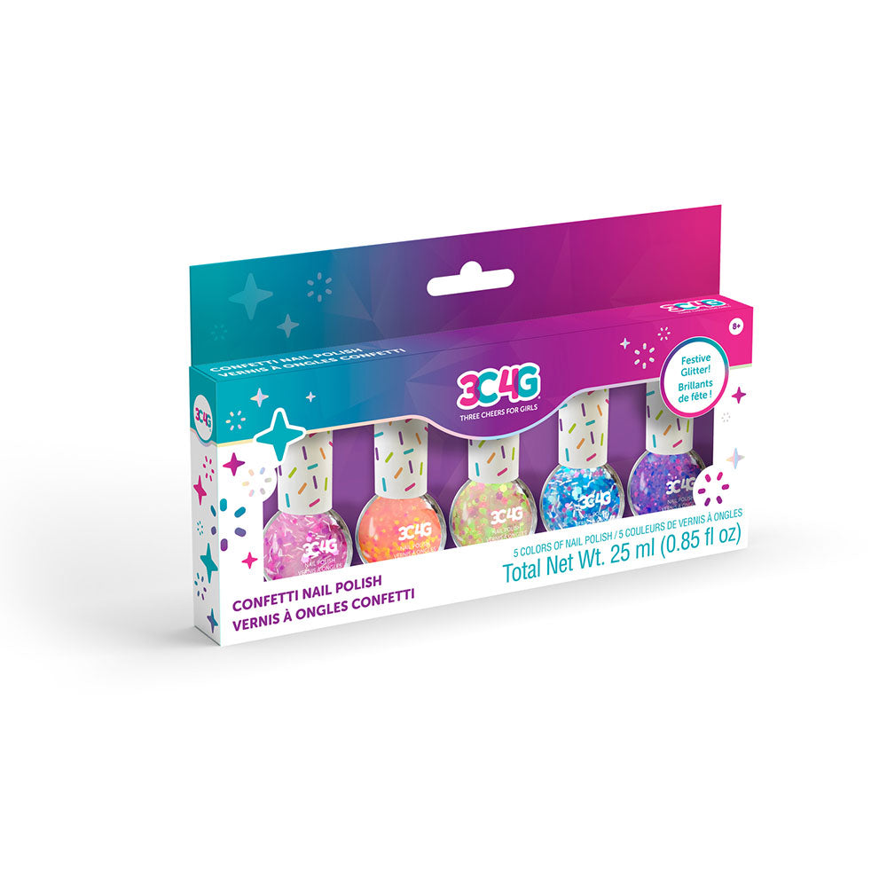 3C4G konfetti neglelak (pakke med 5)