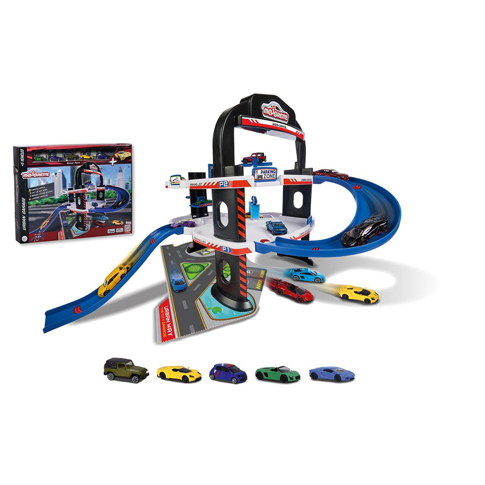 Majorette Urban Garage Playset with 5 Cars