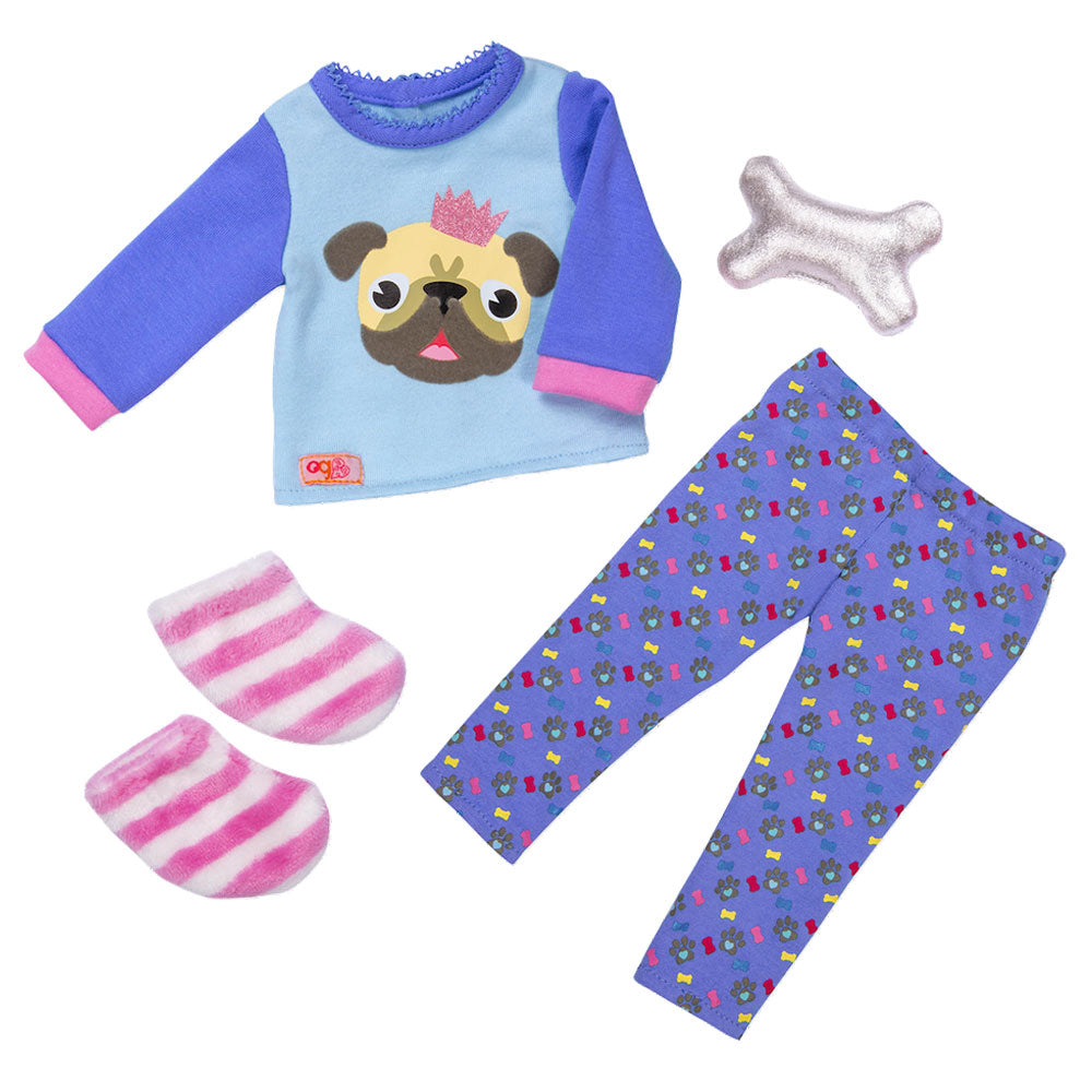 Our Generation Pug-jama Party Doll Outfit
