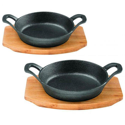 Pyrolux Pyrocast Round Gratin with Maple Tray