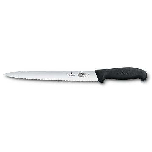 Pointed Tip Edge Slicing Knife Fibrox 25cm (Black)