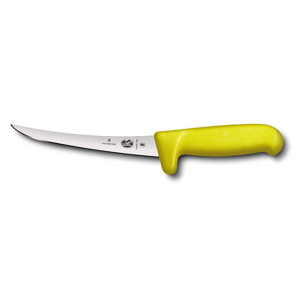 Fibrox Curved Safety Grip Narrow Blade Boning Knife 15cm (Y)