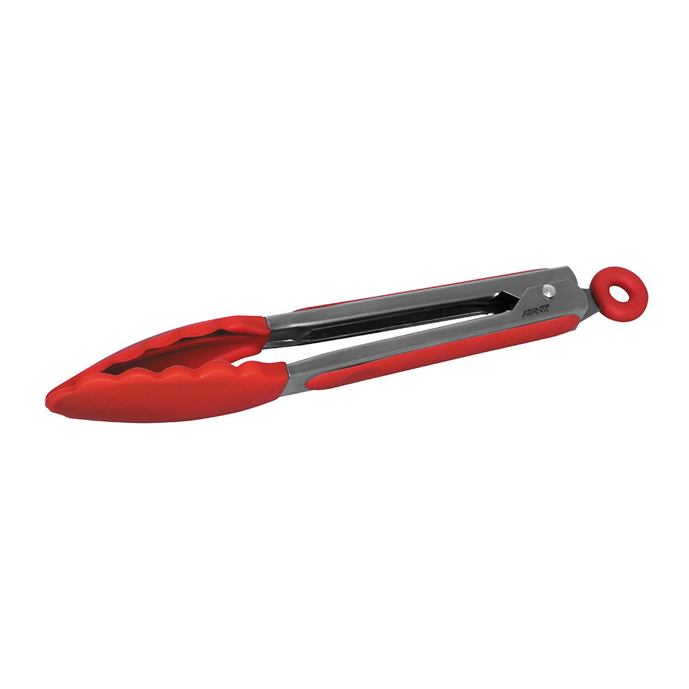 Avanti Silicone Stainless Steel Tongs 23cm (Red)