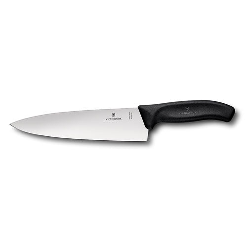 Extra Wide Blade Cook Carving Knife 20cm (Black)