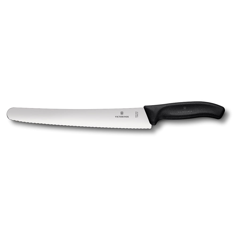 Round Tip Wavy Edge Bread Knife 26cm (Black)