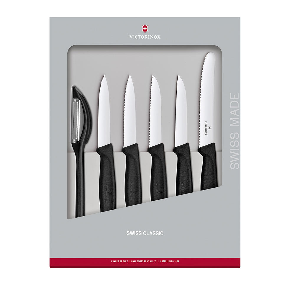 Victorinox Classic Swiss Paring Knife Set 6pcs (Black)