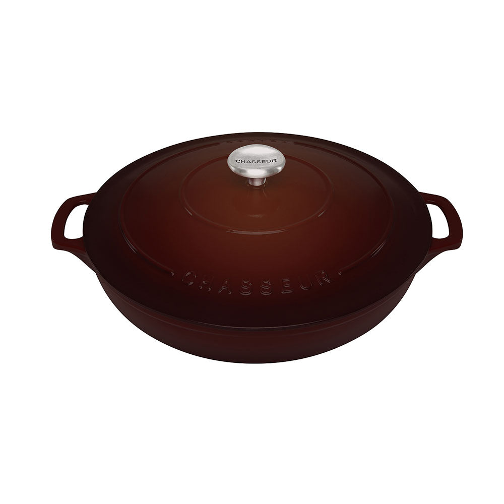 Chasseur Low Round Casserole 30cm/2.5L (Chocolate)
