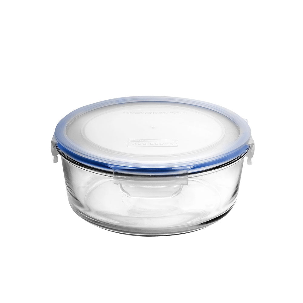 Glasslock Round Tempered Glass Food Container 2000mL