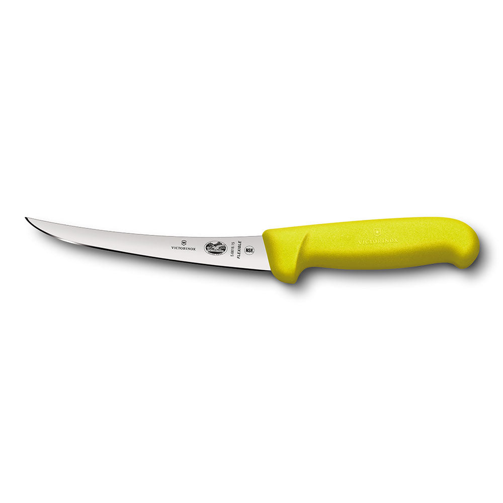 Fibrox Ausbeinmesser mit gebogener schmaler Klinge, 15 cm (Gelb)