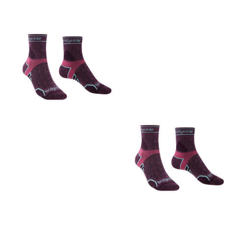 Women's Merino Sport 3/4 Socks (Damson)