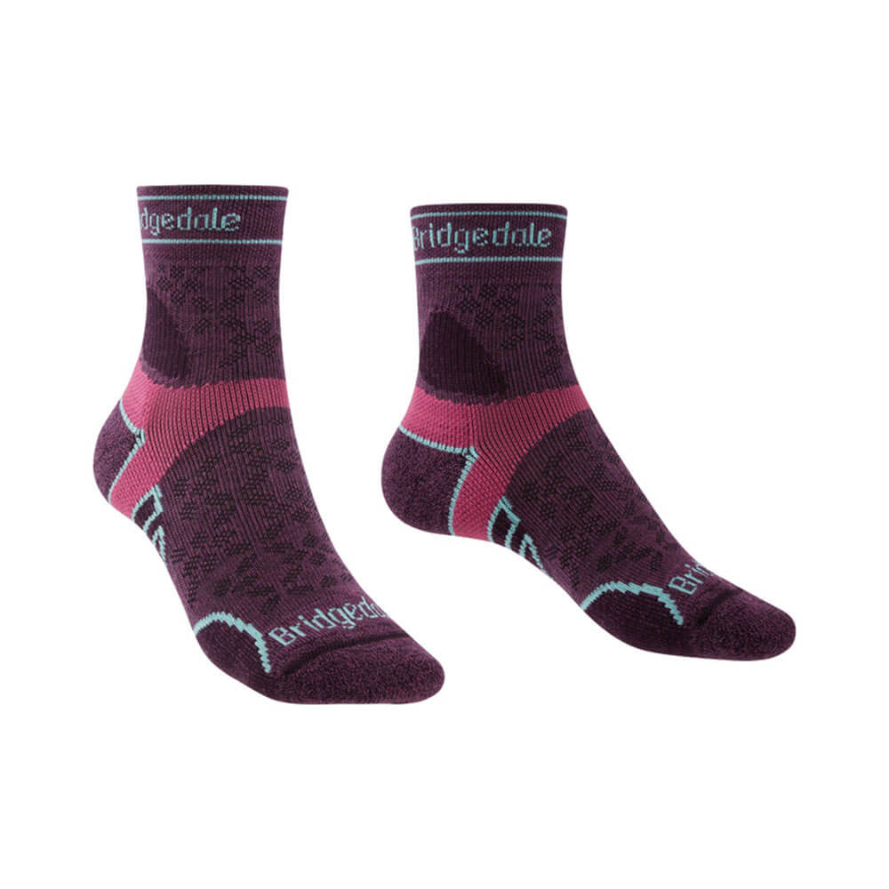 Women's Merino Sport 3/4 Socks (Damson)