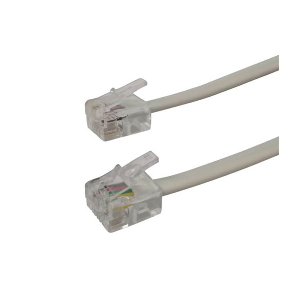 RJ12 6 Position 4 Conductor Plug to Plug Cable
