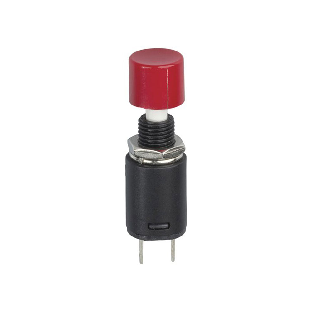SPST Momentary Round Pushbutton (Red)