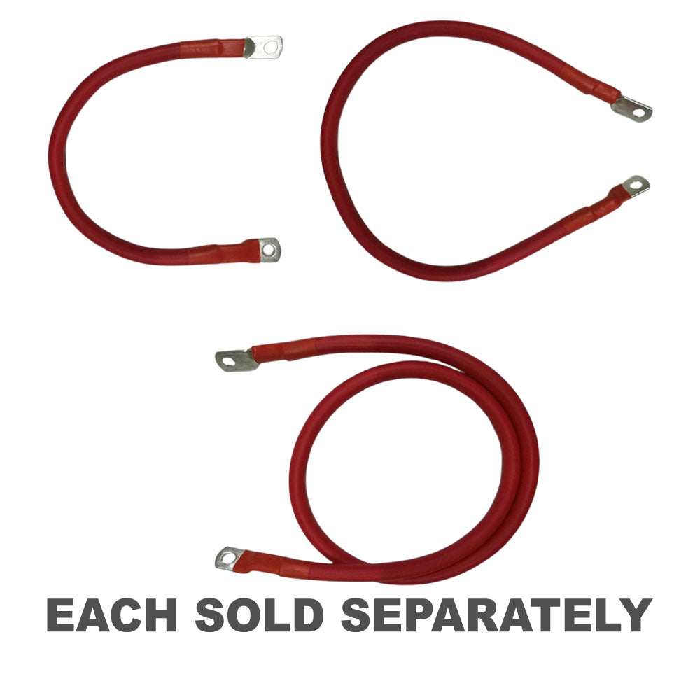 cable de alimentación de batería estañado de calibre 0 (rojo)