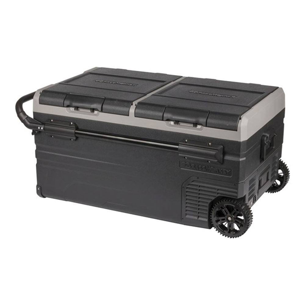  Tragbarer DualZone-Kühl-/Gefrierschrank mit niedrigem Profil und Rädern