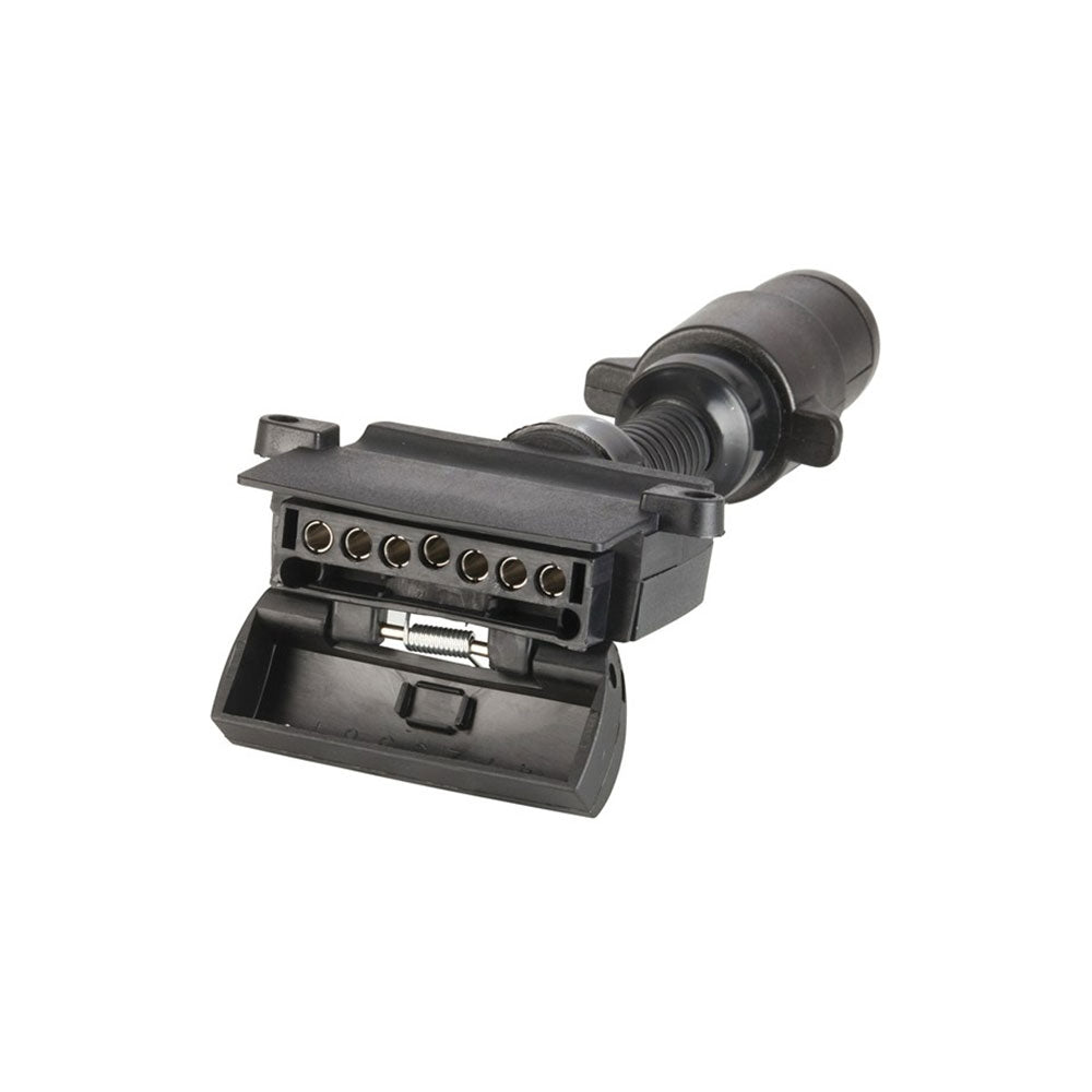 Trailer Adaptor 7 Pin Round Plug to Flat Socket