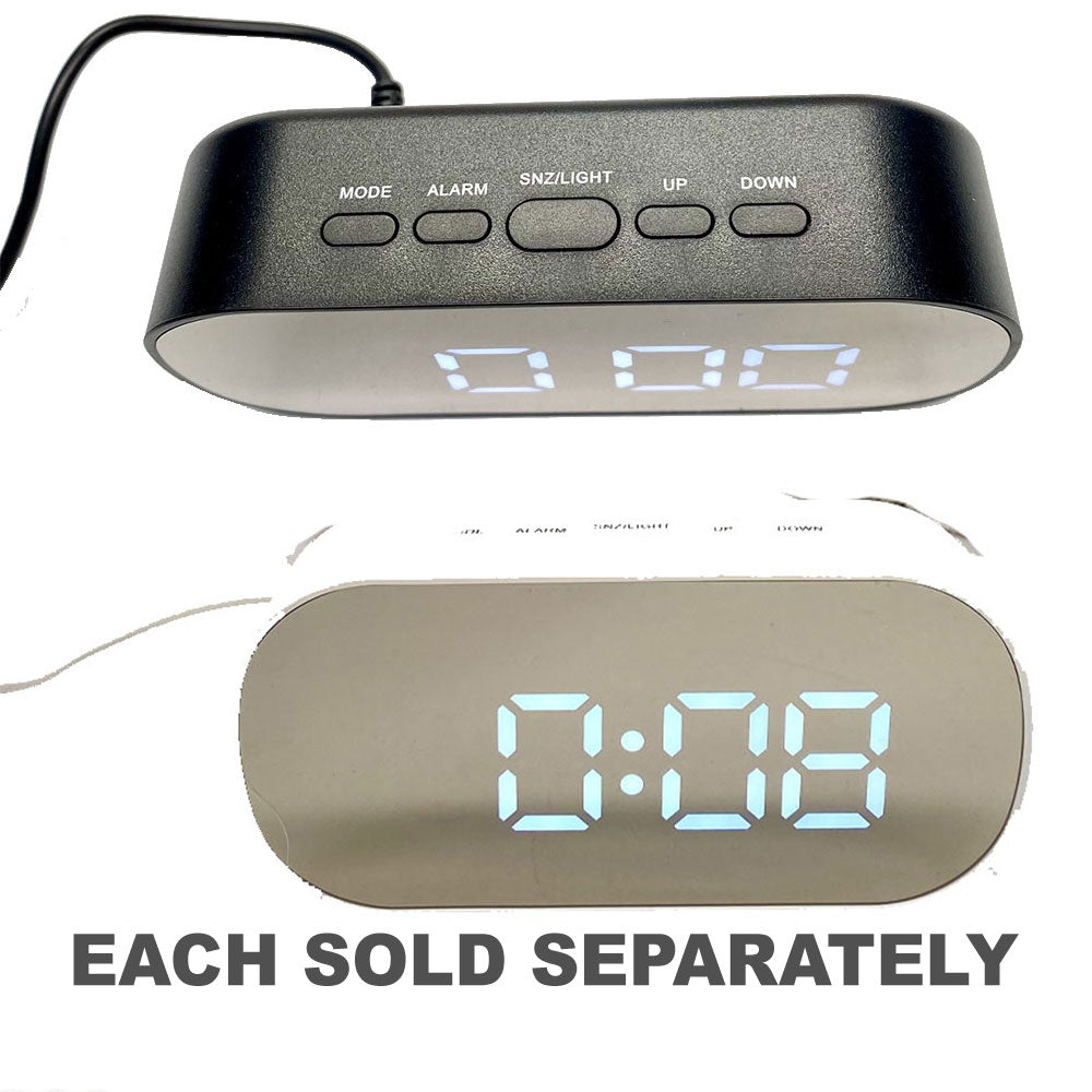 Oval LCD Table Clock