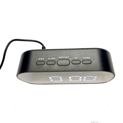 Oval LCD Table Clock