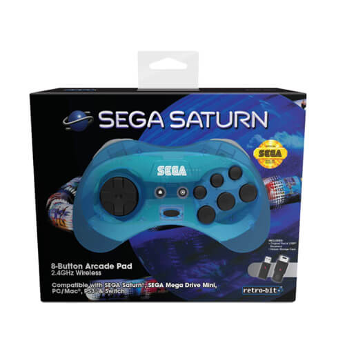 Retro Bit SEGA Saturn 2.4G M2 Arcade Pad